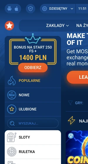 Mostbet mobile screenshot